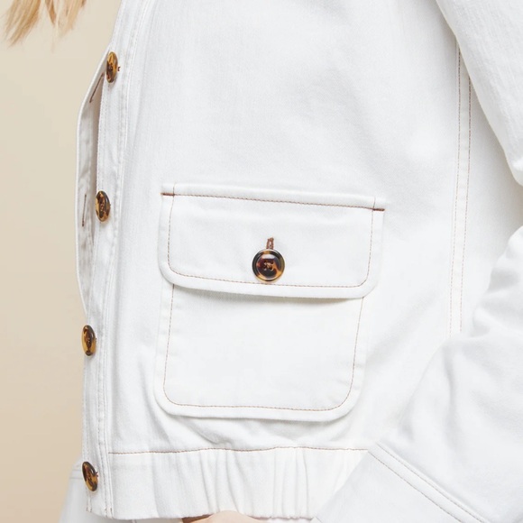 Spartina 449 Adler Denim Jean Jacket Pearl White XXL NWT - Picture 3 of 8